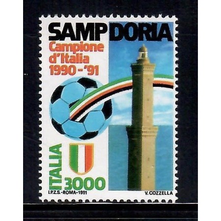 Italia 1991 - Fotbal, Sampdoria Genova campioana, neuzat