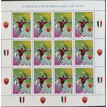 Italia 2001 - Fotbal, AS Roma campioana, minicoala neuzata