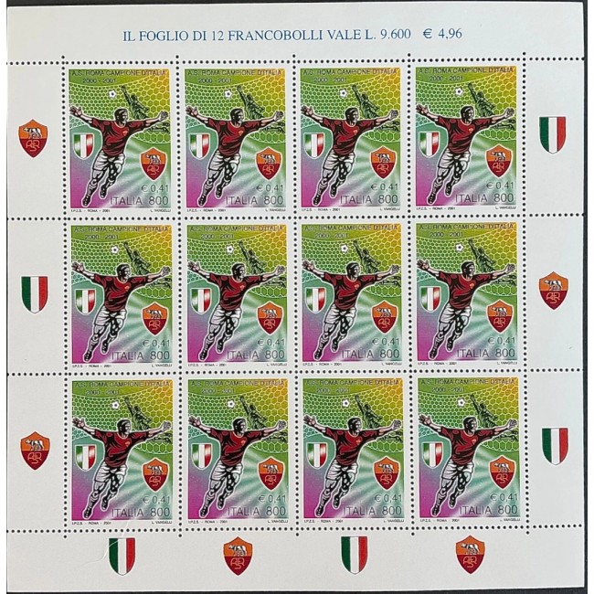 Italia 2001 - Fotbal, AS Roma campioana, minicoala neuzata