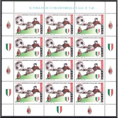 Italia 2004 - Fotbal, Milan campioana, minicoala neuzata