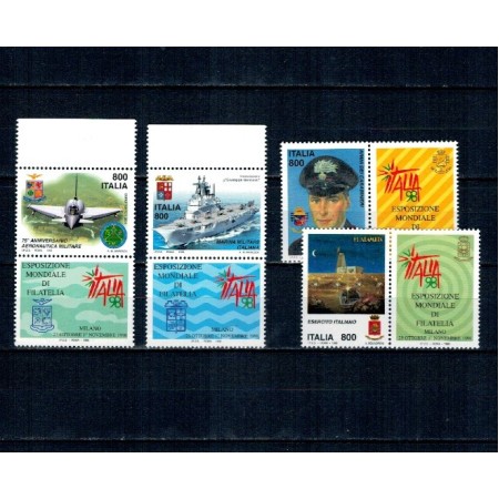 Italia 1998 - Expo filatelic, serie neuzata cu viniete