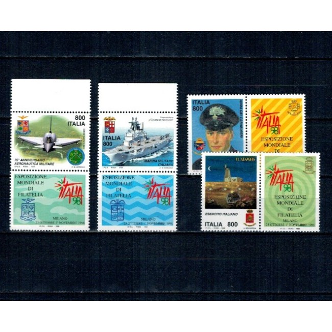 Italia 1998 - Expo filatelic, serie neuzata cu viniete