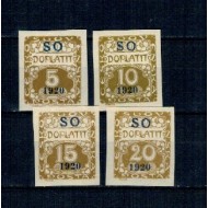 Silezia Superioara 1920 - Marci porto, serie nedantelata incompleta, nestampilata cu sarniere