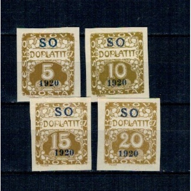 Silezia Superioara 1920 - Marci porto, serie nedantelata incompleta, nestampilata cu sarniere