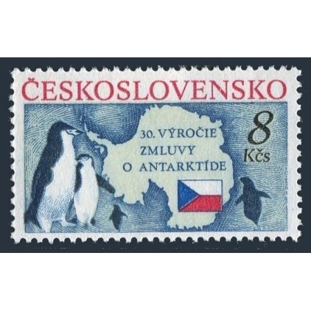 Cehoslovacia 1991 - Antarctica, pinguini, neuzat