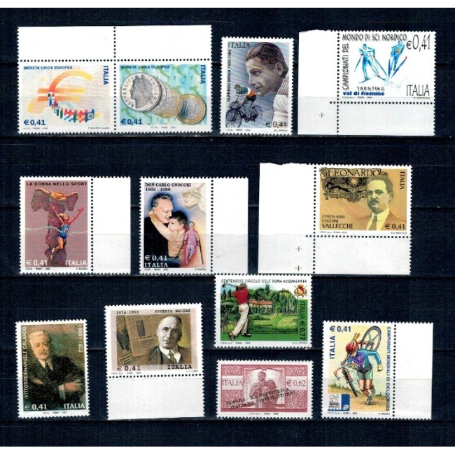 Italia - Lot timbre neuzate, anii 2000