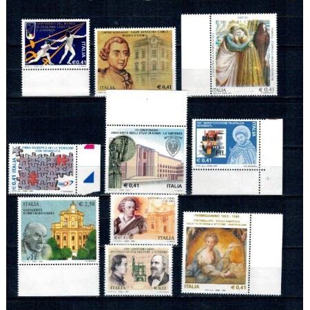 Italia - Lot timbre neuzate, anii 2000