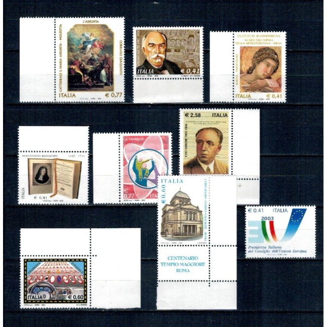 Italia - Lot timbre neuzate, anii 2000