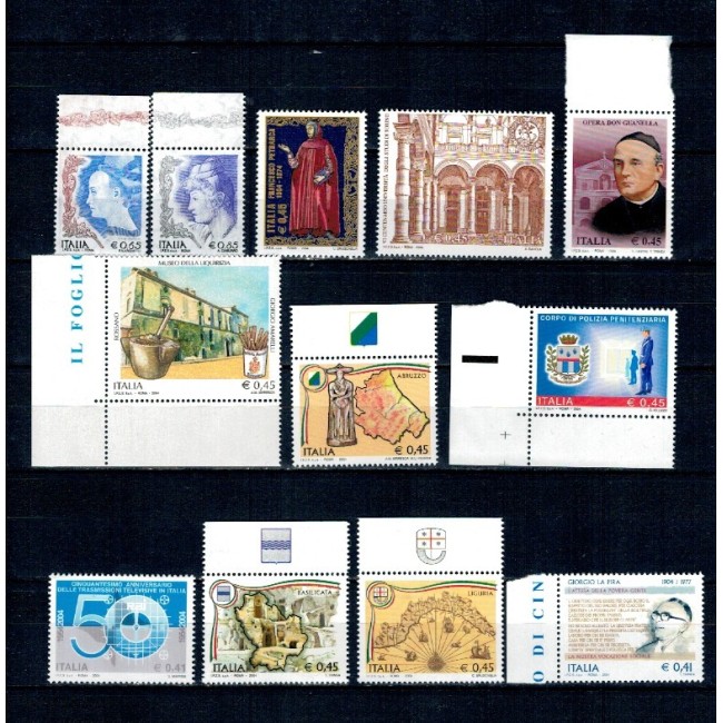Italia - Lot timbre neuzate, anii 2000