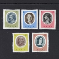 Italia 1974 - Portrete, artiști, personalitati, serie neuzata