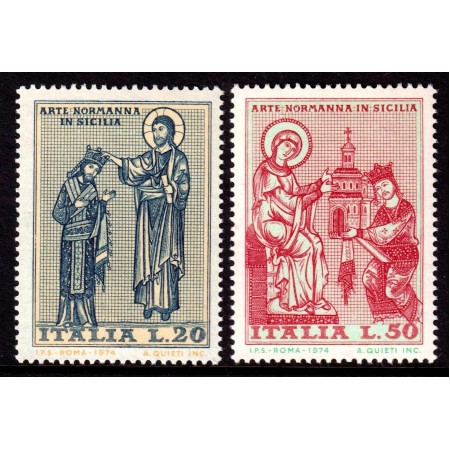 Italia 1974 - Mozaicuri din Sicilia, serie neuzata