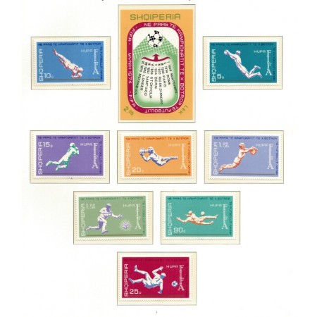 Albania 1973 - Campionatul Mondial de Fotbal, serie si colita neuzata