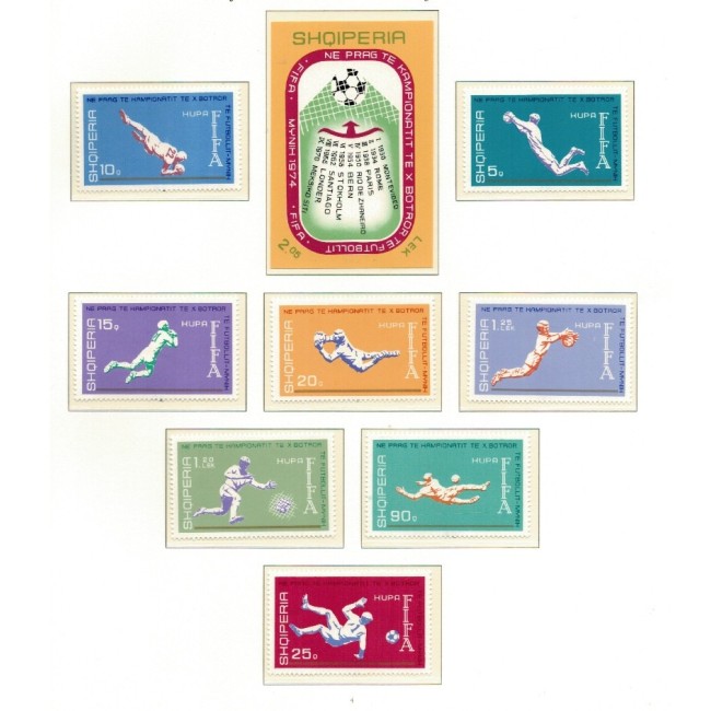 Albania 1973 - Campionatul Mondial de Fotbal, serie si colita neuzata