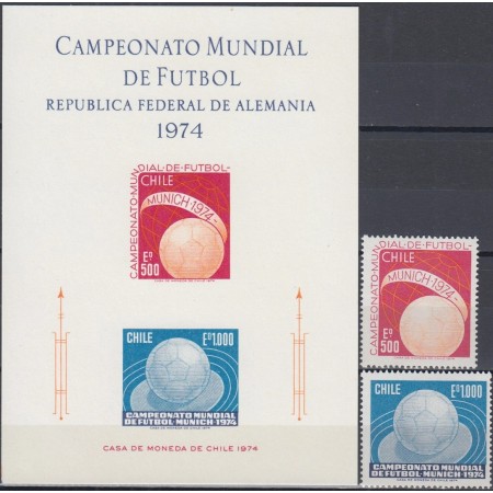 Chile 1974 - Campionatul Mondial de Fotbal, serie si colita neuzata