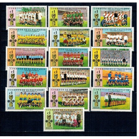 El Salvador 1974 - Campionatul Mondial de Fotbal, supratipar, serie neuzata