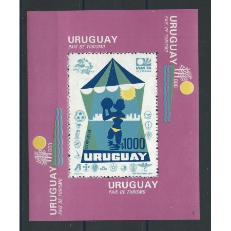 Uruguay 1974 - Turism, Campionatul Mondial de Fotbal, colita neuzata