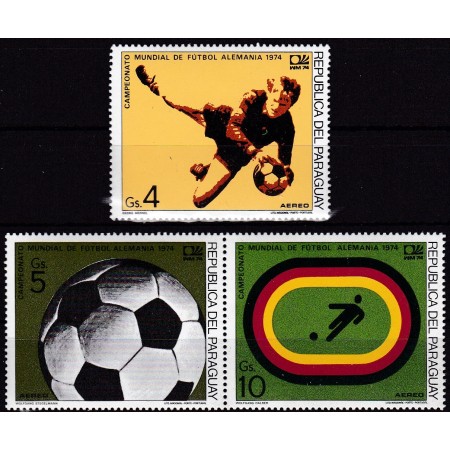 Paraguay 1974 - Campionatul Mondial de Fotbal, Germania, serie neuzata