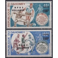 Dahomey 1974 - Campionatul Mondial de Fotbal, supratipar medaliati, serie neuzata