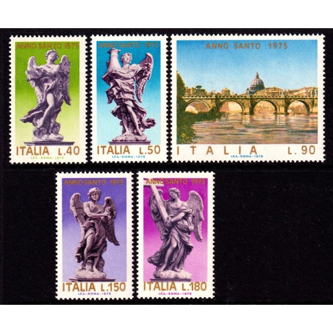 Italia 1975 - Anul Sfânt, statui, serie neuzata