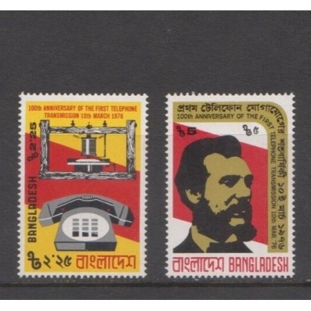 Bangladesh 1976 - Centenarul telefonului, serie neuzata