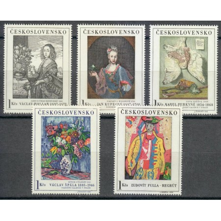 Cehoslovacia 1966 - Picturi din Galeria Naționala, arta, serie neuzata
