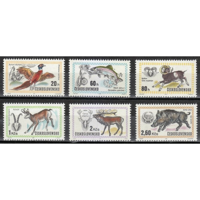 Cehoslovacia 1971 - Fauna, animale, Expo vânătoare Budapesta, serie neuzata