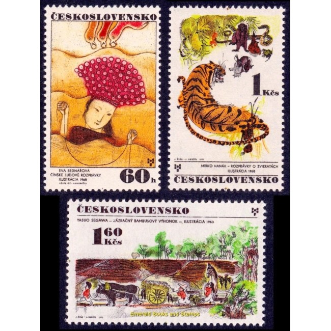 Cehoslovacia 1971 - Ilustrații din carti de copii, serie neuzata