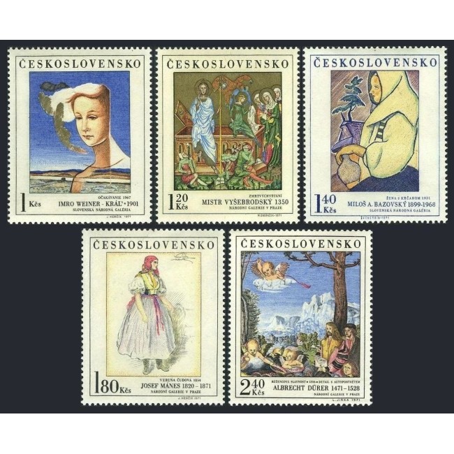 Cehoslovacia 1971 - Picturi din Galeria Nationala, arta, serie neuzata
