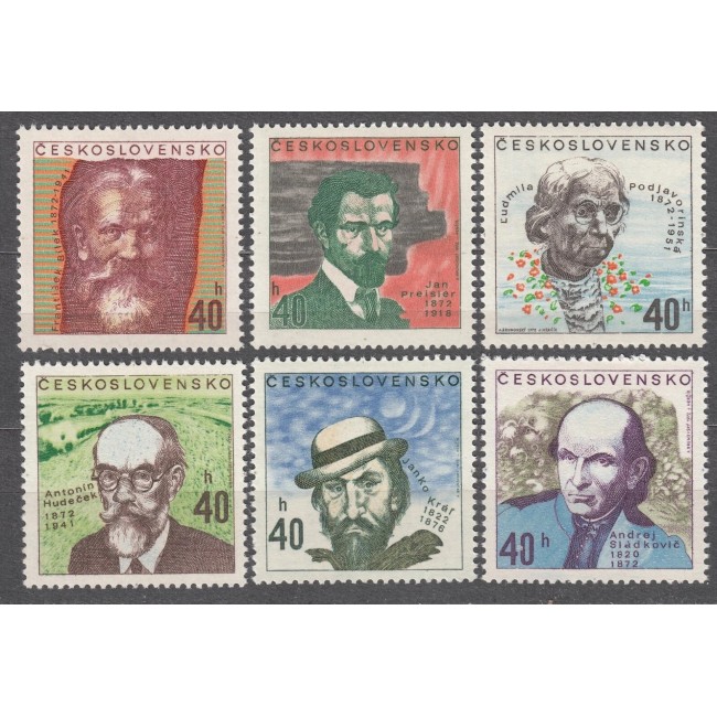 Cehoslovacia 1972 - Personalități, serie neuzata