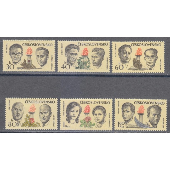 Cehoslovacia 1973 - Luptători de rezistenta, personalități, serie neuzata