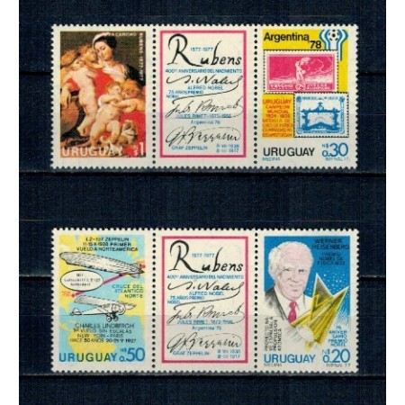 Uruguay 1977 - Evenimente, aniversari, pictura RUbens, serie neuzata