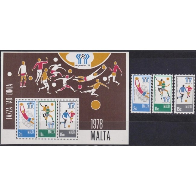 Malta 1978 - Campionatul Mondial de Fotbal, serie si bloc neuzat