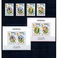 Senegal 1978 - Campionatul Mondial de Fotbal, serie si colite neuzate