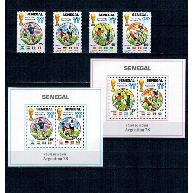 Senegal 1978 - Campionatul Mondial de Fotbal, serie si colite neuzate