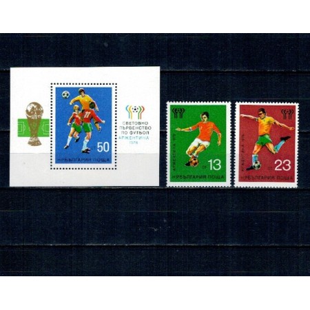 Bulgaria 1978 - Campionatul Mondial de Fotbal, serie si colita neuzata