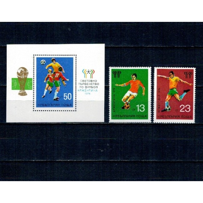 Bulgaria 1978 - Campionatul Mondial de Fotbal, serie si colita neuzata