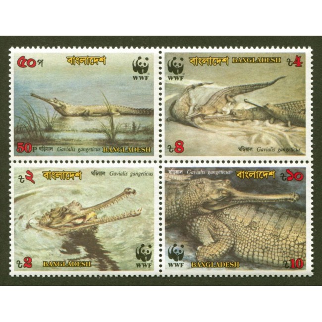 Bangladesh 1990 - Fauna WWF, gaviali, crocodili, serie neuzata