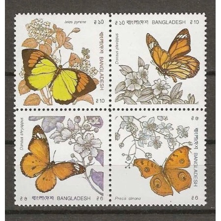 Bangladesh 1990 - Fluturi, serie neuzata