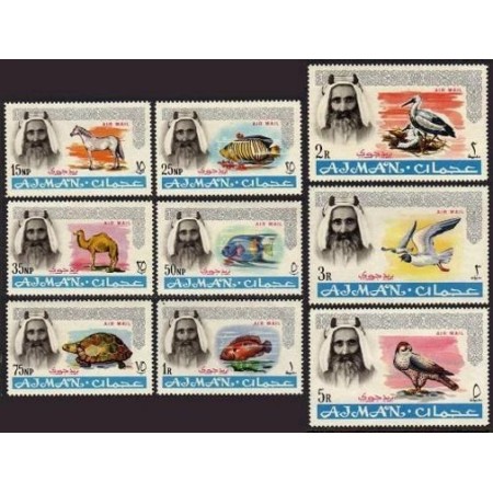 Ajman 1965 - Fauna, animale, serie neuzata