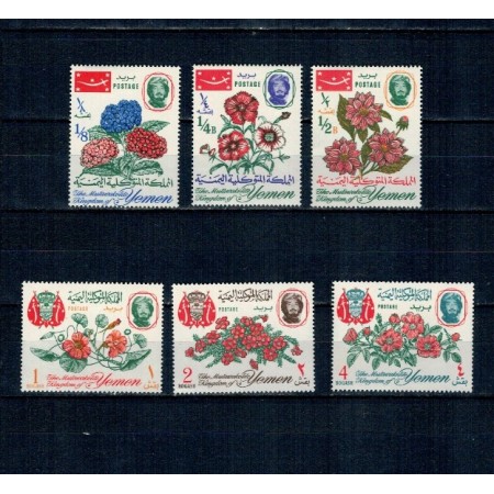 Yemen Nord 1965 - Flori, flora, serie neuzata