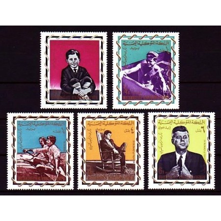 Yemen Nord 1965 - J.F. Kennedy, personalități, serie neuzata
