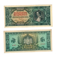 Ungaria 1946 - 100.000 milpengo, circulata