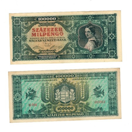 Ungaria 1946 - 100.000 milpengo, circulata