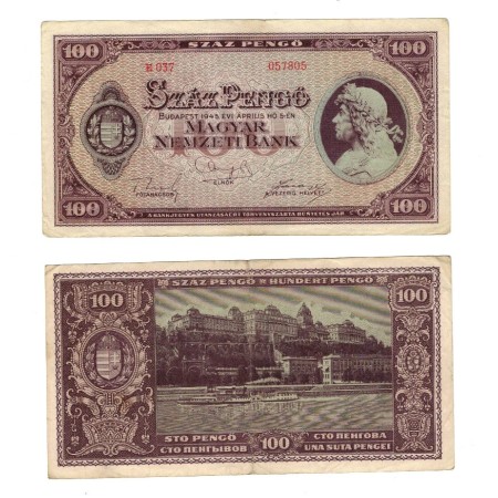 Ungaria 1945 - 100 pengo, circulata