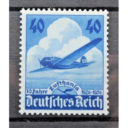 Deutsches Reich 1936 - Aniversare Lufthansa, avion, aviație, neuzat
