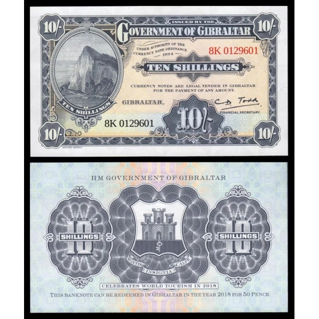 Gibraltar 2018 - 50 pence, comemorativa, UNC