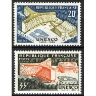 Franta 1958 - UNESCO, clădiri, arhitectura, serie neuzata