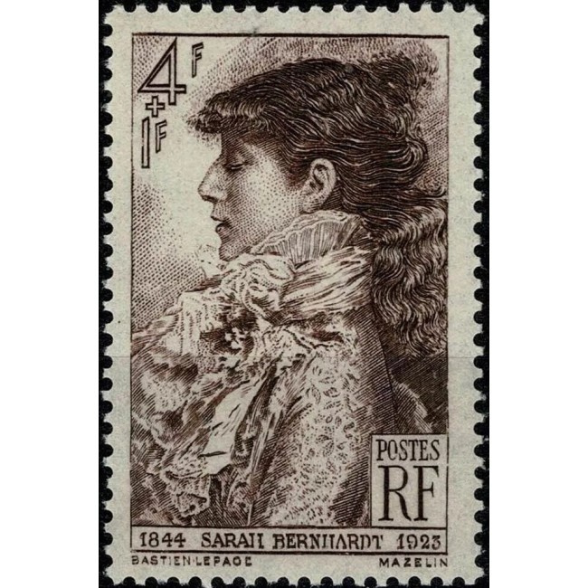 Franta 1945 - Sarah Bernhardt, personalități, neuzat