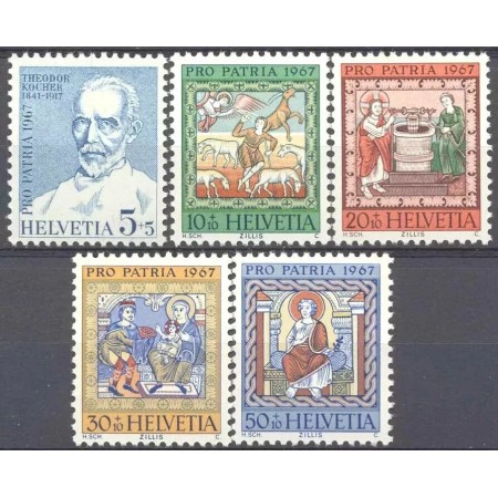 Elvetia 1967 - Pro Patria, picturi, serie neuzata