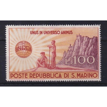 San Marino 1946 - UNRRA, binefacere, neuzat